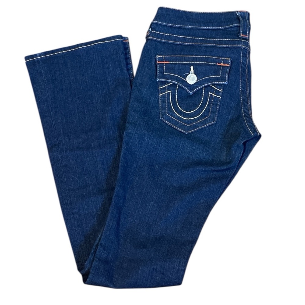 True Religion Women's Boot Cut Jeans in Dark Blue Size 25